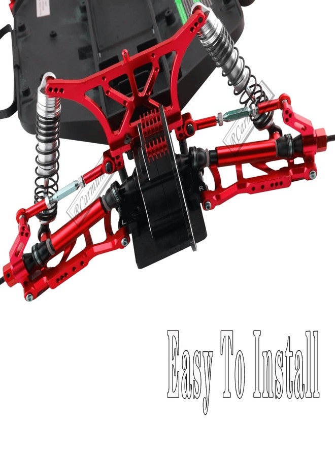 قطع غيار Rcarmumb RC المُحسّنة لسيارات Slash VXL 2WD، وRustler VXL 2WD، وBandit VXL 2WD، وStampede VXL 2WD بمقياس 1/10، طقم أبراج امتصاص الصدمات الأمامية والخلفية من سبيكة معدنية (قطعتان)، بديل للرقم 2530، لون أحمر - Image 3
